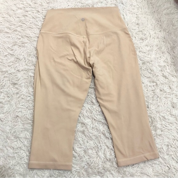 Lululemon ALIGN High Rise CROP 17” PROSECCO Tan Size 10 - Picture 3 of 11